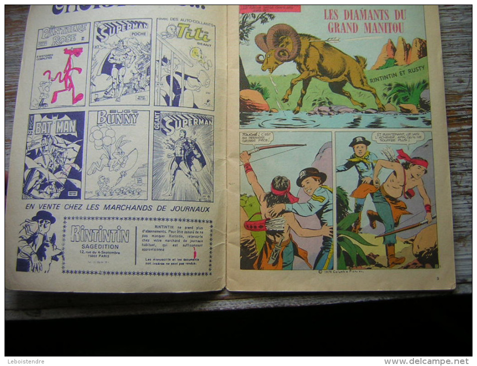 RINTINTIN ET RUSTY  MENSUEL N° 119 1979 - Rintintin