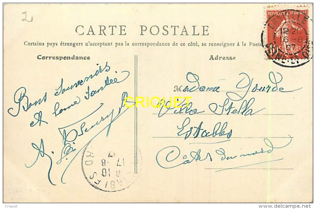 Cpa 78 Vélizy,  Mairie Et Ecoles, N° 2, Homme En Vélo..., Affranchie 1907 - Velizy