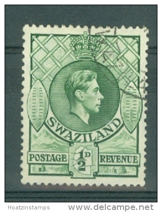Swaziland: 1938/54   KGVI     SG28   &frac12;d    [Perf: 13&frac12; X 13]     Used - Swaziland (...-1967)