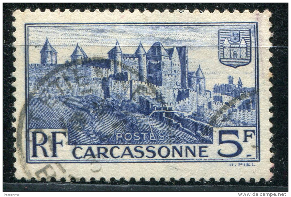 FRANCE - N° 392 , CARCASSONNE , TRAIT SOUS LES REMPARTS - OBL. - TB - Usati