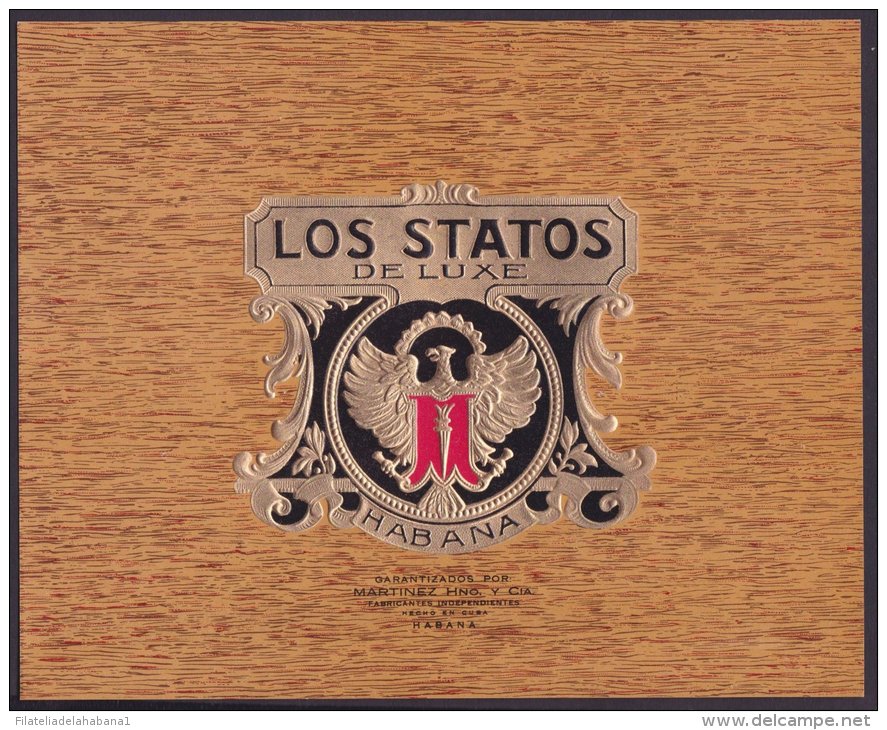 T107 CUBA TOBACCO. CIRCA 1930. LEBEL FABRICA DE TABACOS LOS STATOS DE LUXE. - Labels