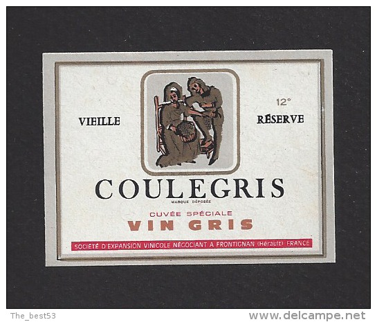 Etiquette De Vin Gris  -  Coulegris  - Thème Couple  -  Mignonette  -  Frontignan  (34) - Koppels