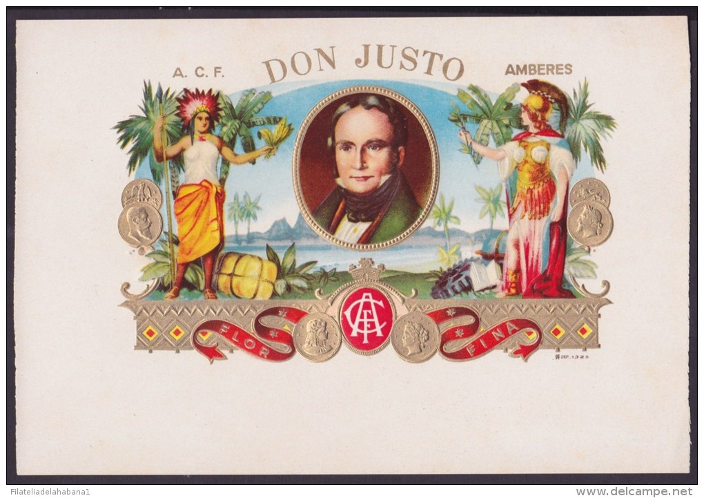 T117 TOBACCO. CIRCA 1930. LEBEL FABRICA DE TABACOS DON JUSTO AMBERES BELGIUM. - Labels