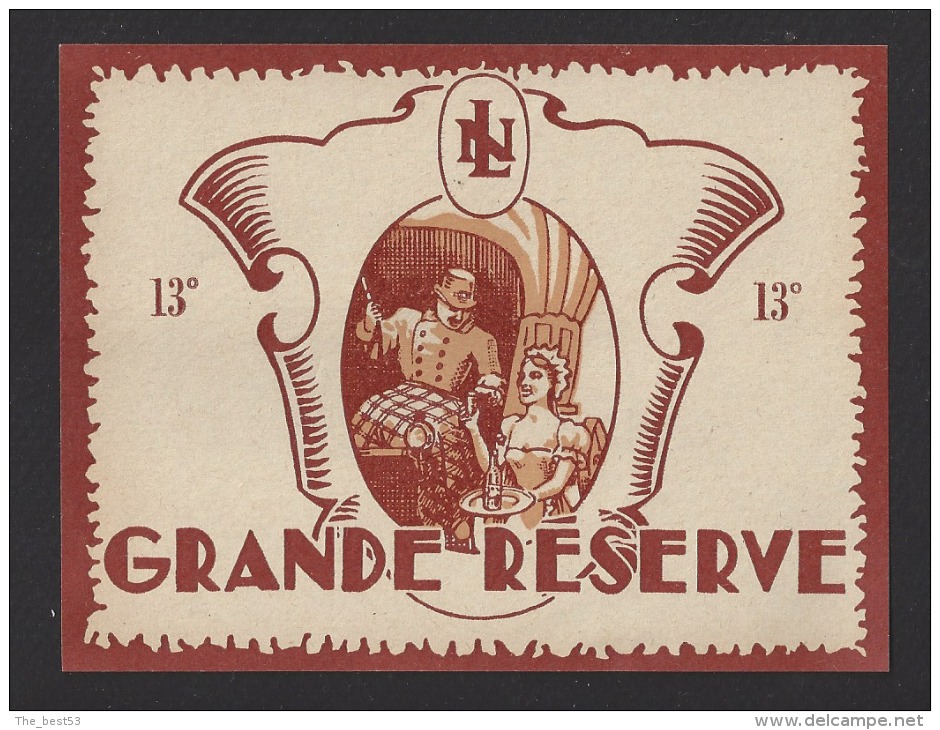 Etiquette De Vin De Table -  Grande Réserve   - Thème Couple -  Année 60 - Couples