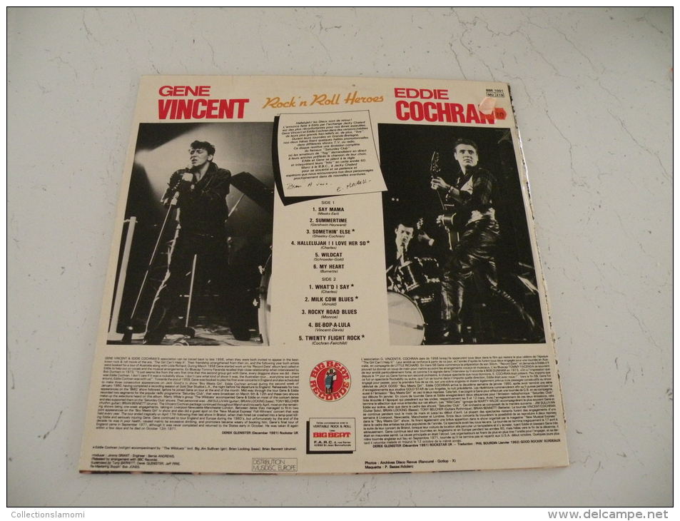 Vinyles 33T LP Original, Géne Vincent & Eddie Cochran, Rock'in Roll Héroes 1982 - - Rock