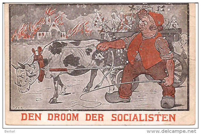 DEN DROOM DER SOCIALISTEN !! KATOLIEKEN LIJST 1  Circa 1913 Re809 /d4 - Politieke Partijen & Verkiezingen