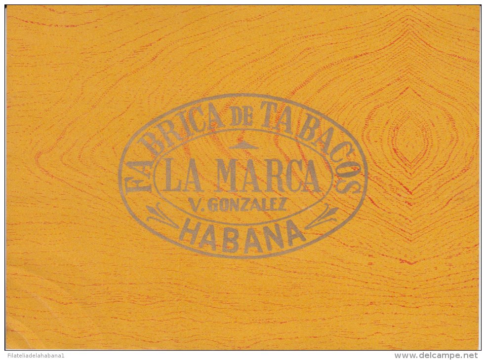 T82 CUBA TOBACCO. CIRCA 1930. LEBEL FABRICA DE TABACOS LA MARCA. V GONZALEZ. - Etiquetas