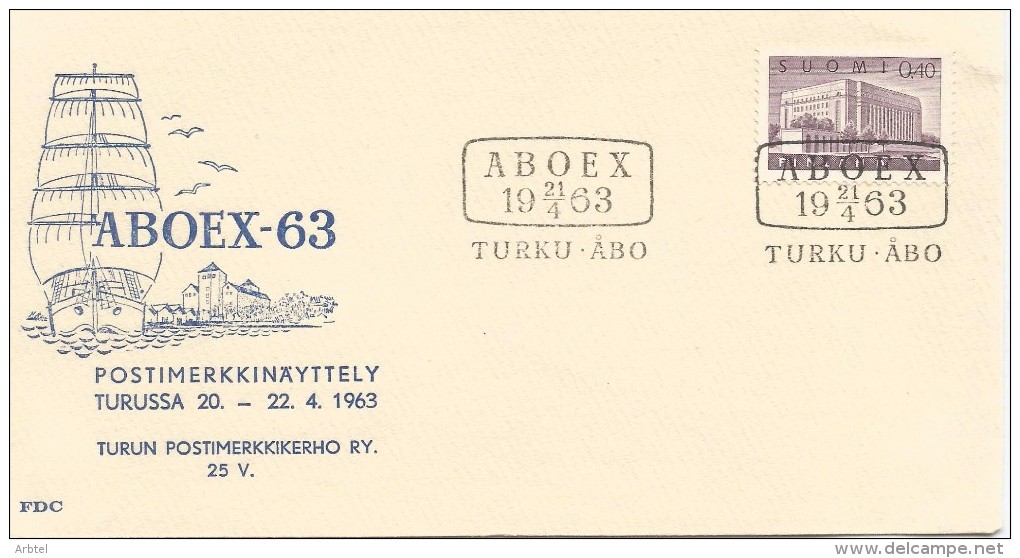 FINLANDIA 1963 ABOEX - Cartas & Documentos
