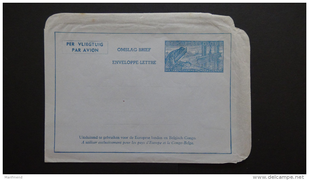 Belgium - 1949 - Mi: LF2 II* - Postal Stationery - Look Scans - Aerogramme