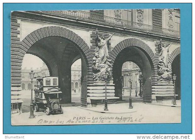 CPA Omnibus Automobile Brillé - Les Guichets Du Louvre PARIS 75 - Transport Urbain En Surface