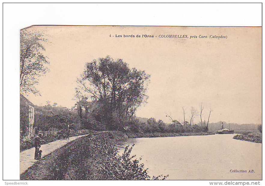 24493 Les Bords De L´Orne - COLOMBELLES Pres Caen -4 Coll AD Pecheur Vapeur - - Autres & Non Classés