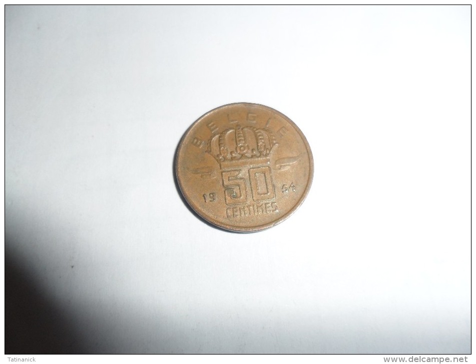 50 Centimes 1954 Type Mineur En Néerlandais - 50 Cent