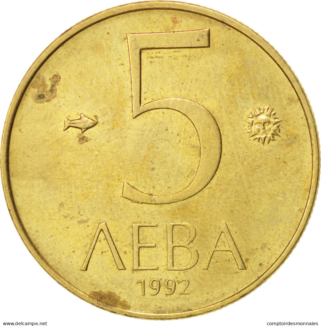 Monnaie, Bulgarie, 5 Leva, 1992, SUP, Nickel-brass, KM:204 - Bulgarie