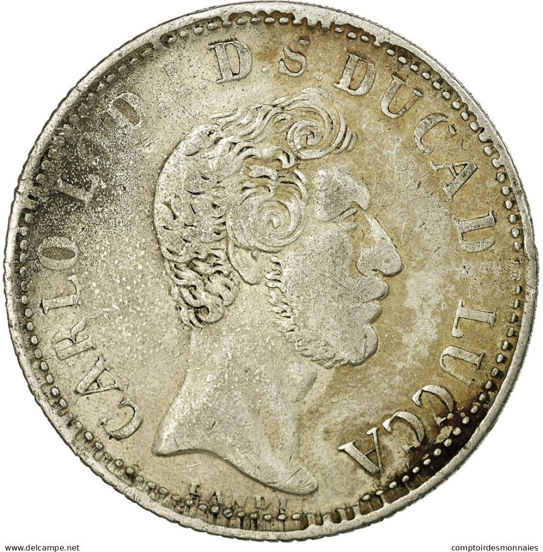 Monnaie, États Italiens, LUCCA, 2 Lire, 1837, TB+, Argent, KM:41 - Lucca