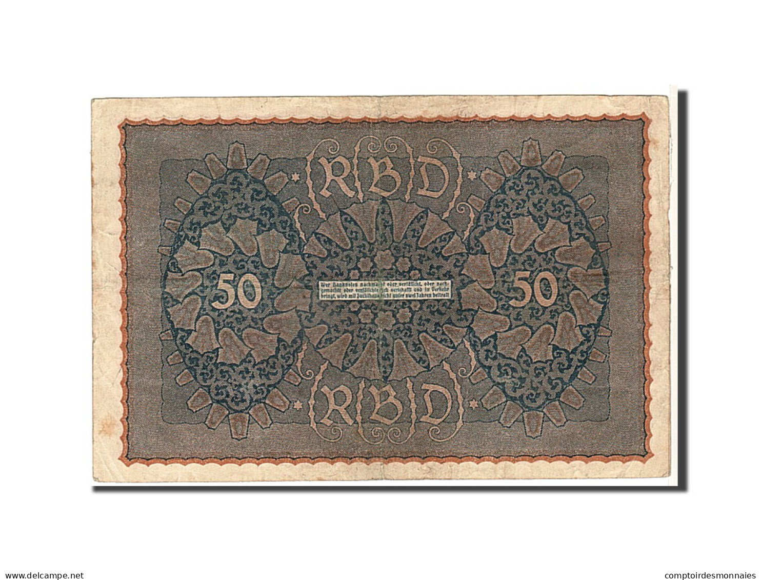 Billet, Allemagne, 50 Mark, 1919, KM:66, TTB - 50 Mark