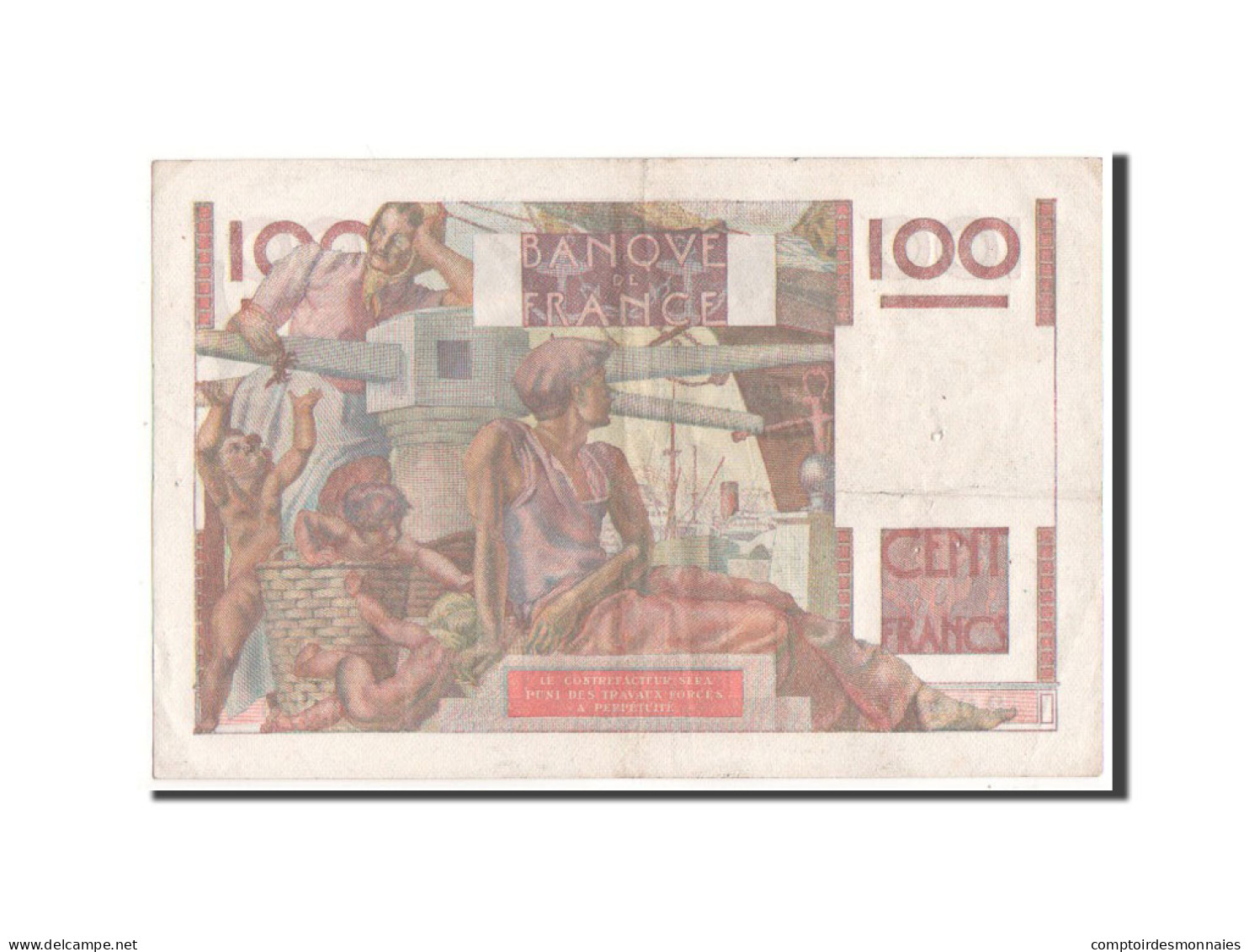 Billet, France, 100 Francs, 100 F 1945-1954 ''Jeune Paysan'', 1950, TTB - 100 F 1945-1954 ''Jeune Paysan''