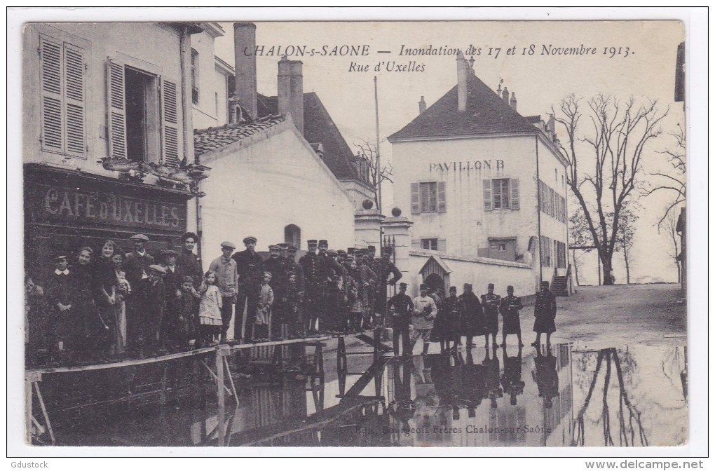Chalon-sur-Saône - Inondations Des 17 & 18 Novembre 1913. Rue D'Uxelles - Chalon Sur Saone