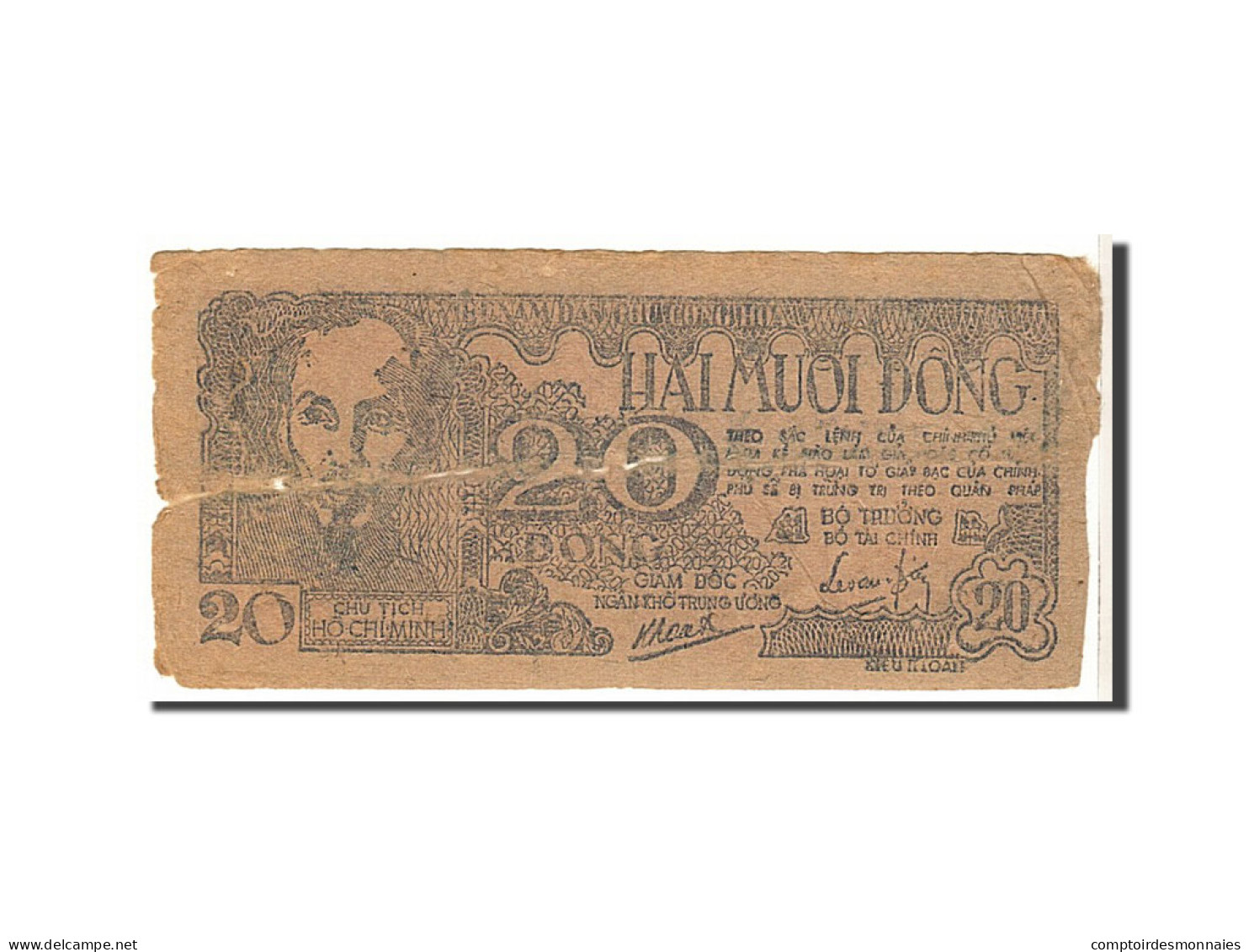 Billet, Viet Nam, 20 Dông, 1948, B - Viêt-Nam