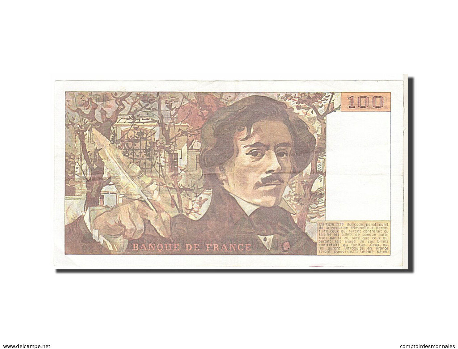 Billet, France, 100 Francs, 100 F 1978-1995 ''Delacroix'', 1984, TTB - 100 F 1978-1995 ''Delacroix''