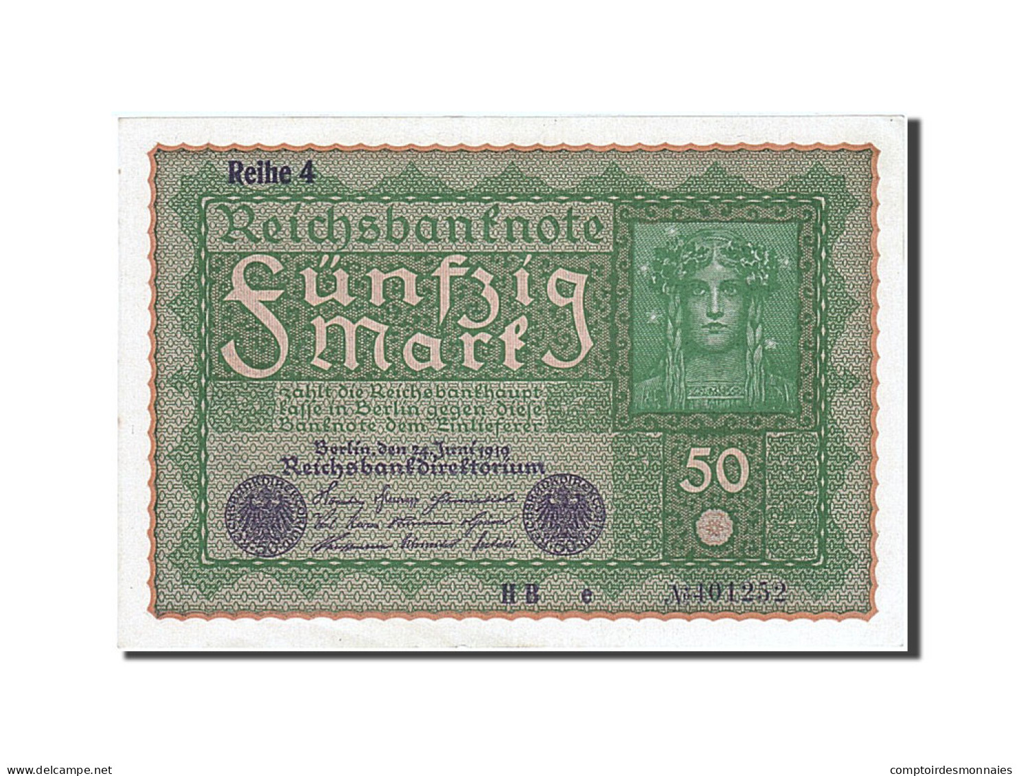 Billet, Allemagne, 50 Mark, 1919, 1919-06-24, SPL - 50 Mark