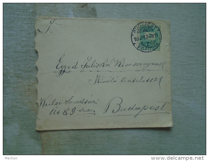 Hungary   Cover  - Budapest Föposta  1898  3 F    D131986 - Lettres & Documents
