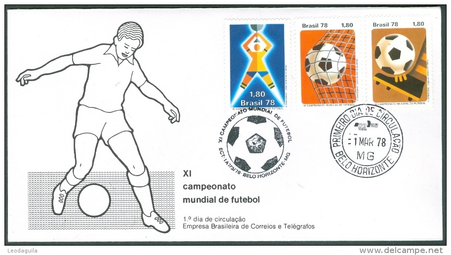 BRAZIL #1550-2   -  FIFA  WORLD CUP ARGENTINA  -  FDC #146 - FDC
