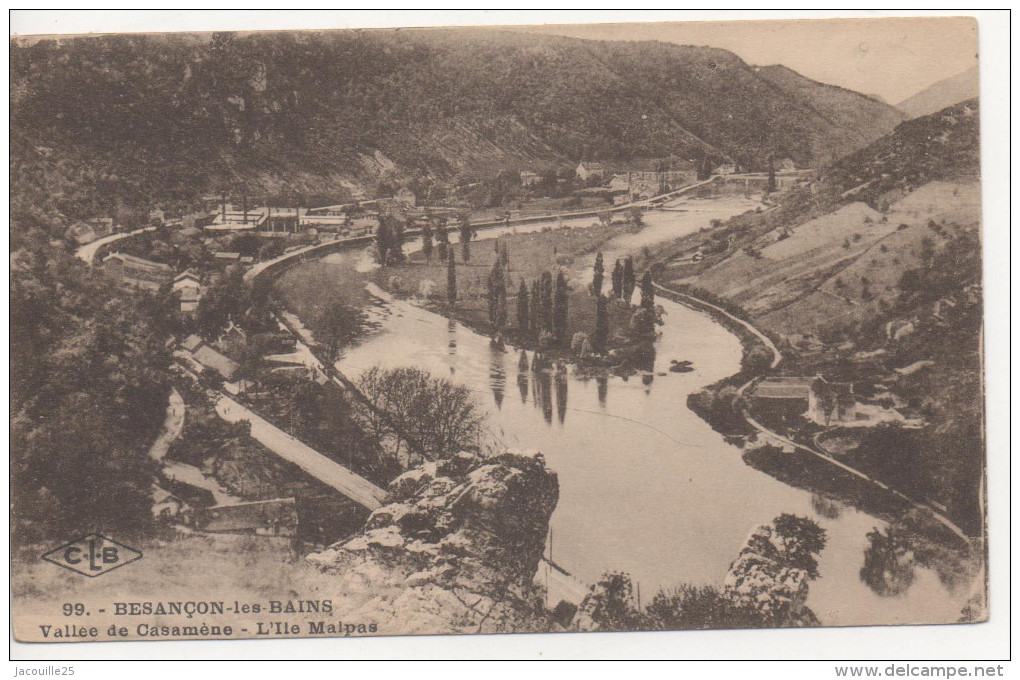 CP CARTE POSTALE FRANCHE COMTE BESANCON LA VALLEE DE CASAMENE ILE MALPAS - Besancon