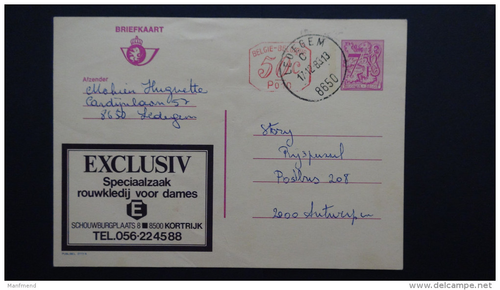 Belgium - 1983 - Mi: P436 IV - Publibel-Nr. 2772N - Used - Postal Stationery - Look Scans - Publibels