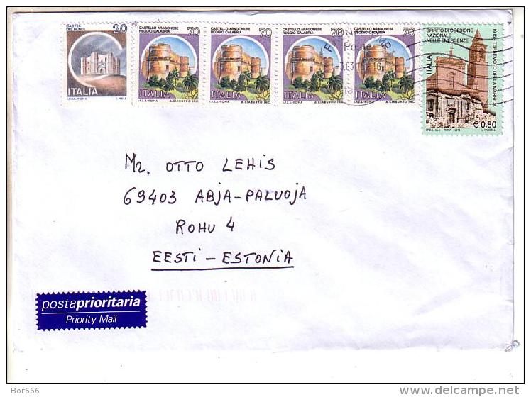 GOOD ITALY Postal Cover To ESTONIA 2015 - Good Stamped: Architecture - 2011-20: Used