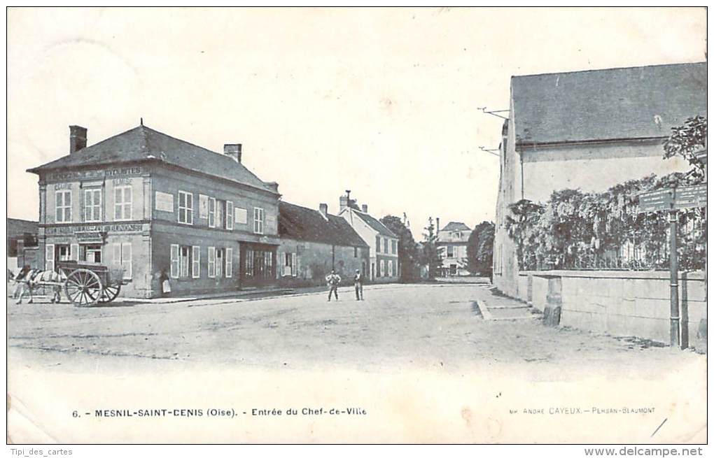 60 - Mesnil-Saint-Denis - Entrée Du Chef-de-Ville (cachet Perlé) - Autres & Non Classés