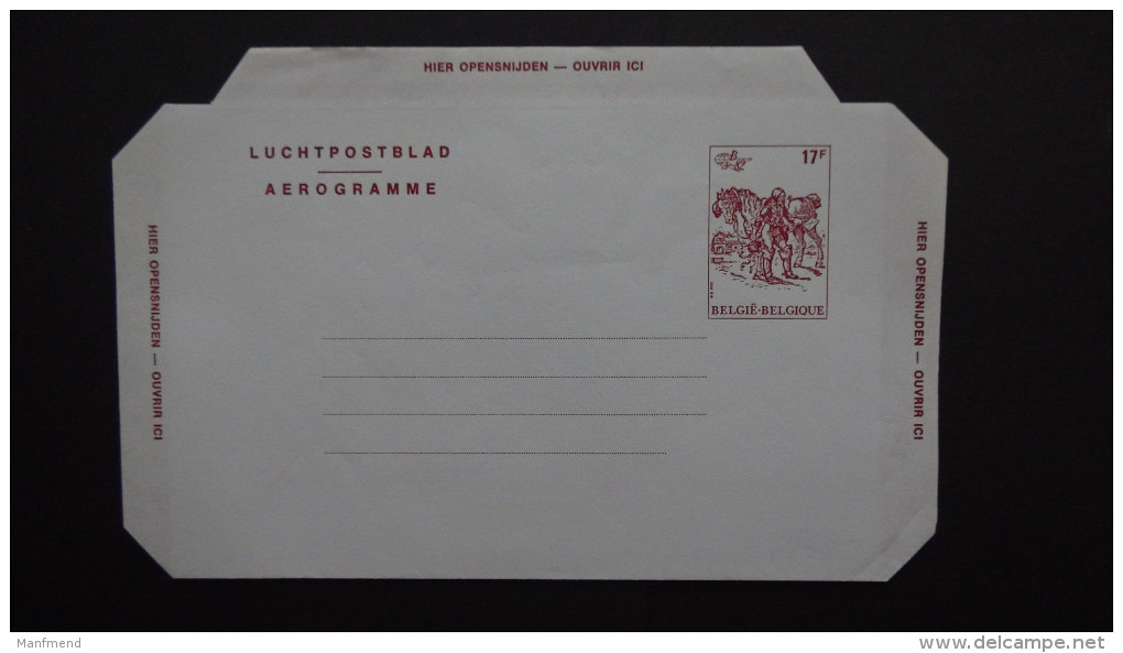 Belgium - 1982 - Mi: LF20 II* - Postal Stationery - Look Scans - Aerogramme