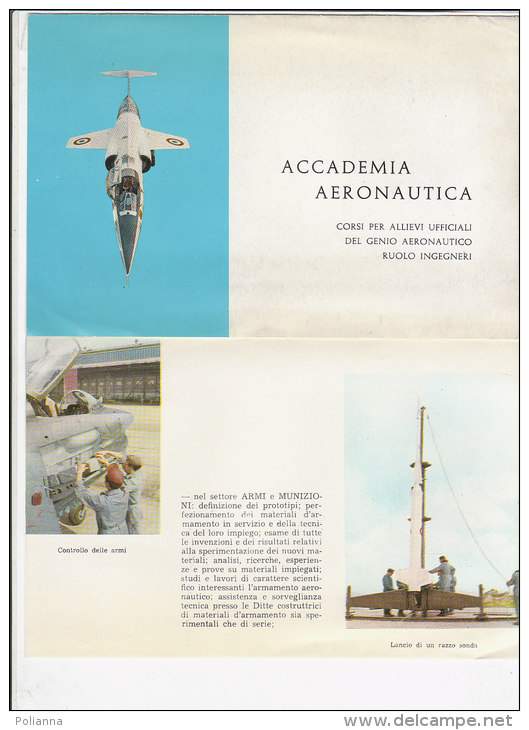 B1397 - Brochure AVIAZIONE - ACCADEMIA AERONAUTICA MILITARE - POZZUOLI Anni '60/AEREO F 104 G STARFIGHTER - Luchtvaart