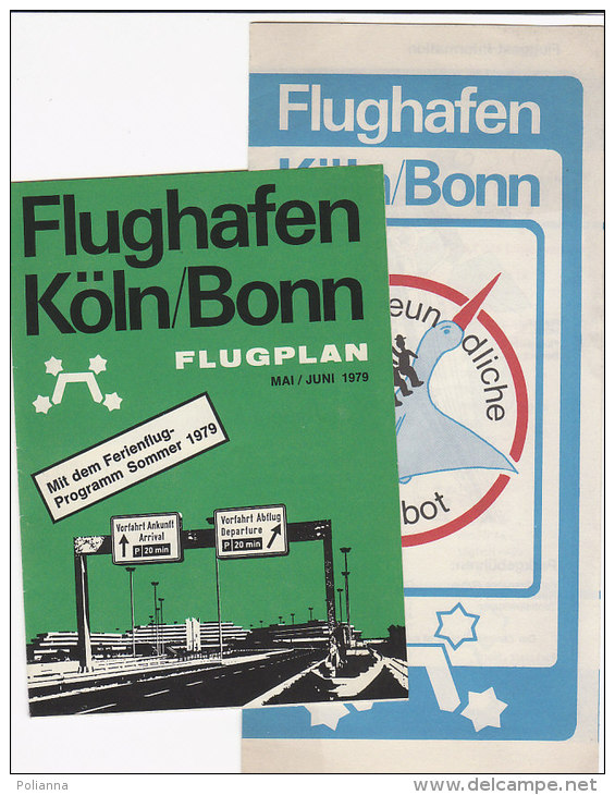 B1412 - AVIAZIONE - Brochure FLUGHAFEN KOLN-BONN/ AIRPORT PROGRAMM 1979/ORARIO - Materiale Promozionale