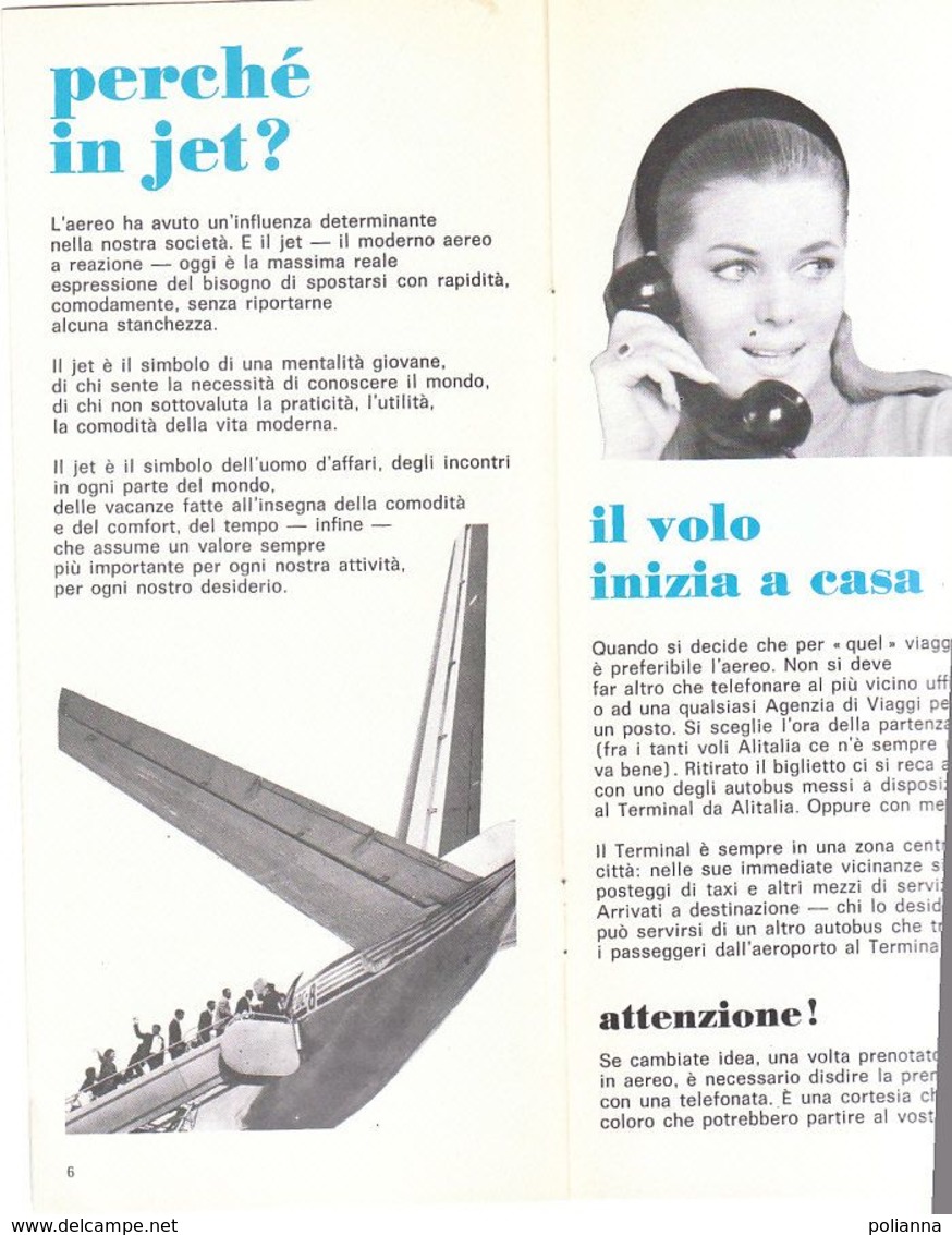 B1424 - AVIAZIONE - Opuscolo ALITALIA - COM'E' VOLARE 1966 - Materiale Promozionale