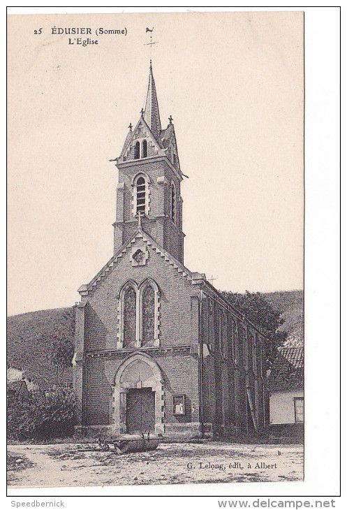 24533 Somme Edusier , L´eglise -ed Lelong Albert - - Autres & Non Classés