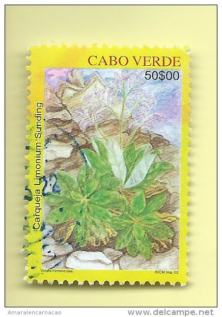 TIMBRES - STAMPS - CAPE VERDE / CAP VERT - 2002- PLANTES ENDÉMIQUES - Limonium Sunding - TIMBRE OBLITÉRÉ - Cape Verde