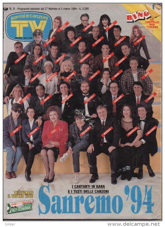 Tv Sorrisi E Canzoni N.9 Del 1994 - Televisione