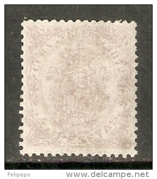 CUBA TELEGRAFOS 1872 4 PESETAS EDIFIL 24* MLH - Cuba (1874-1898)