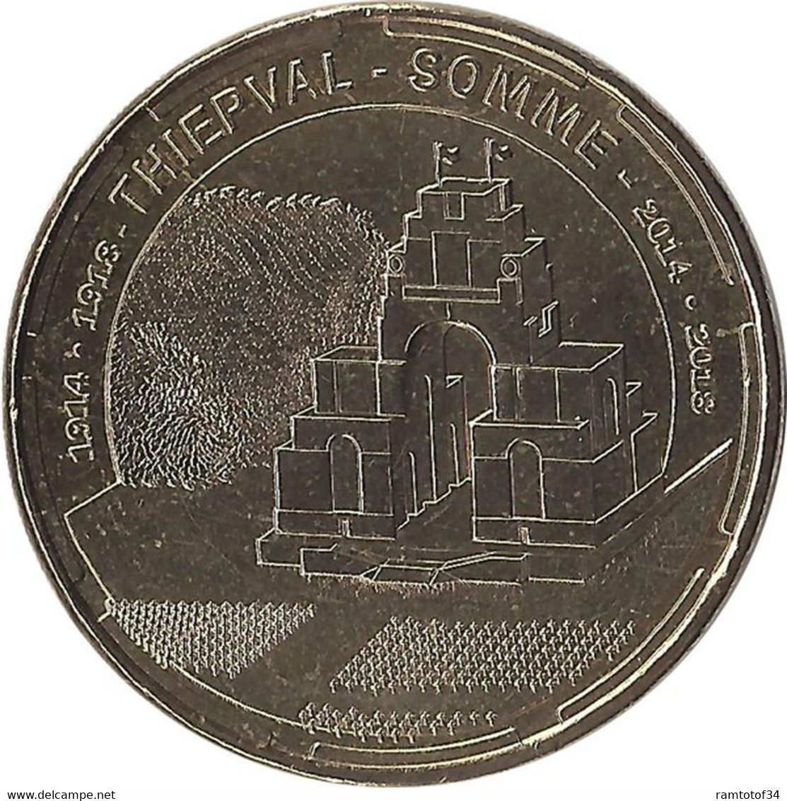 2014 MDP170 - THIEPVAL 2 - Le Monument - 2014.2018 / MONNAIE DE PARIS - 2014