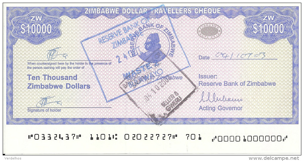 ZIMBABWE 10000 DOLLARS 2003 UNC P 17 - Zimbabwe