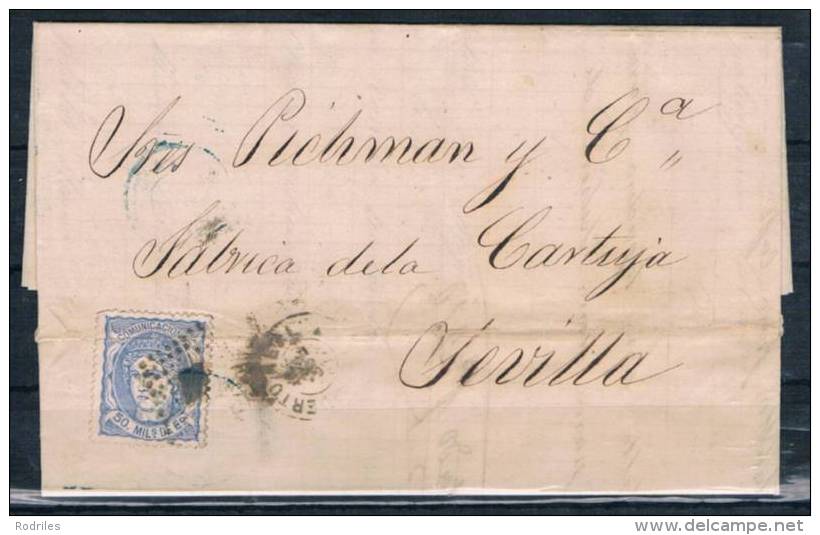 1872.- PUERTO REAL A SEVILLA - Cartas & Documentos