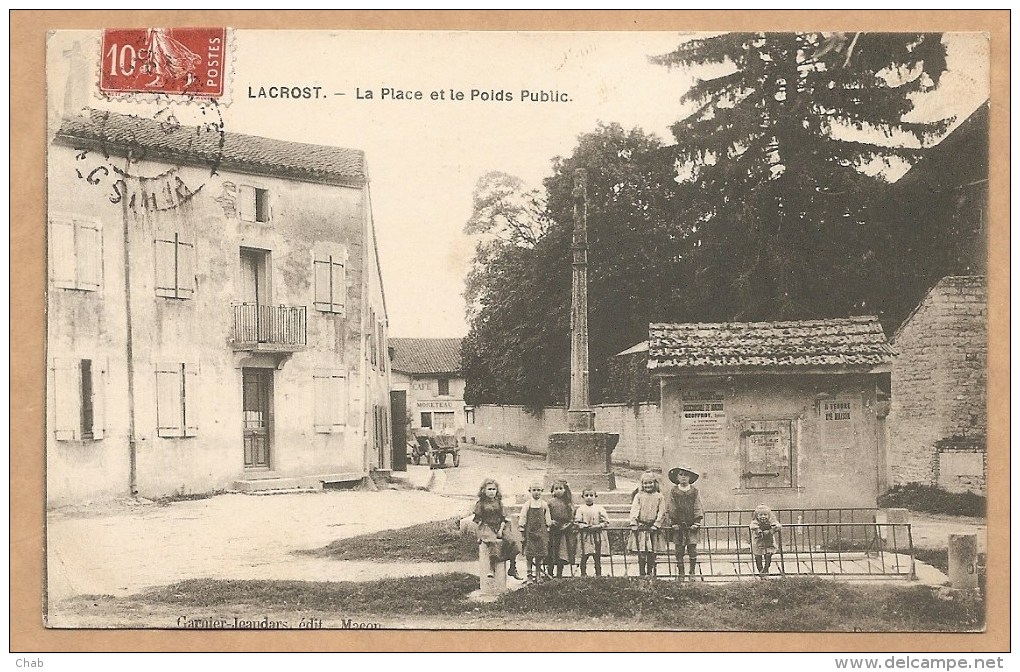 LACROST. -- La Place Et Le Poids Public. - Voyagée 1909 - AFFICHES - ENFANT - FILLETTE - CROIX - POID PUBLIC - Other & Unclassified