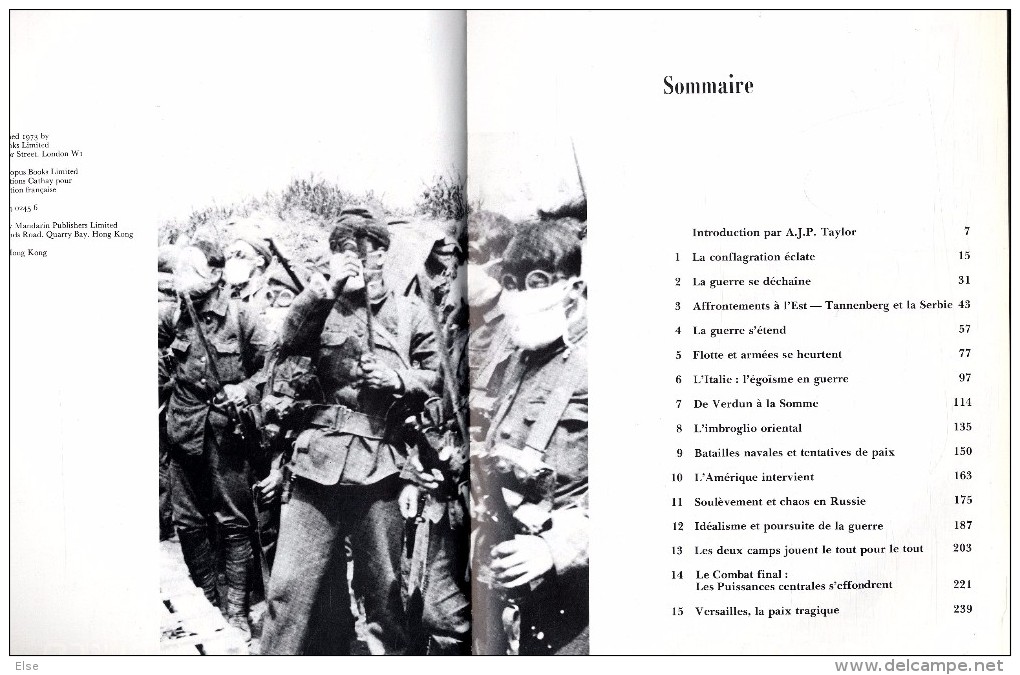 LA GRANDE GUERRE 1914 1918  DAVID SHERMER  TRADUCTION FRANCAISE 1977  -  256 PAGES  NOMBREUSES ILLUSTRATIONS - Guerre 1914-18