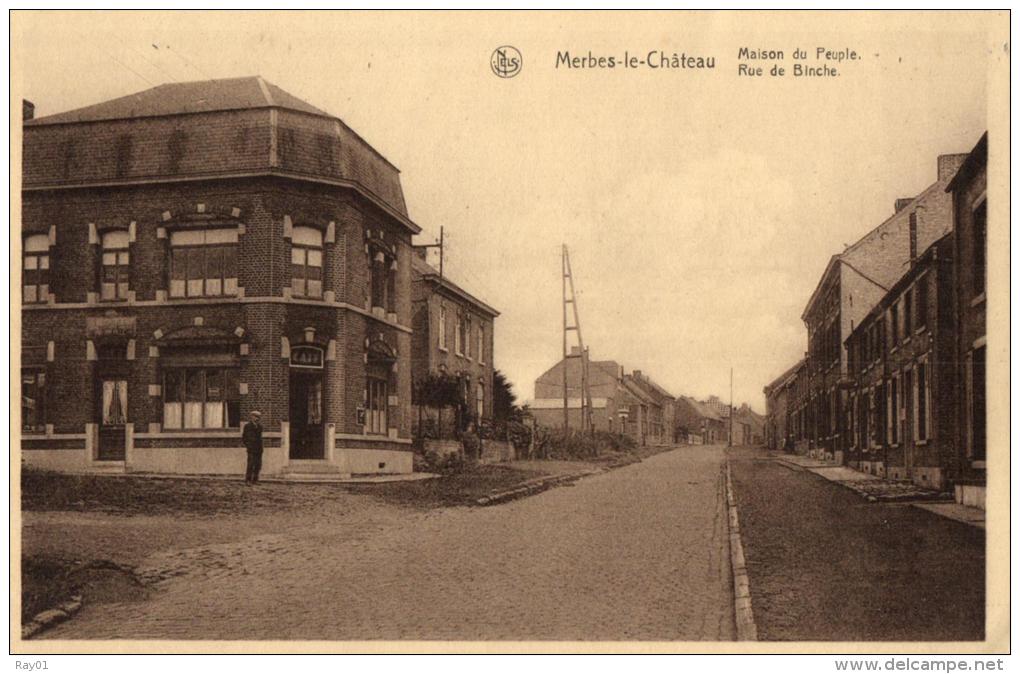 BELGIQUE - HAINAUT - MERBES-LE-CHÂTEAU - Maison Du Peuple, Rue De Binche. - Merbes-le-Château