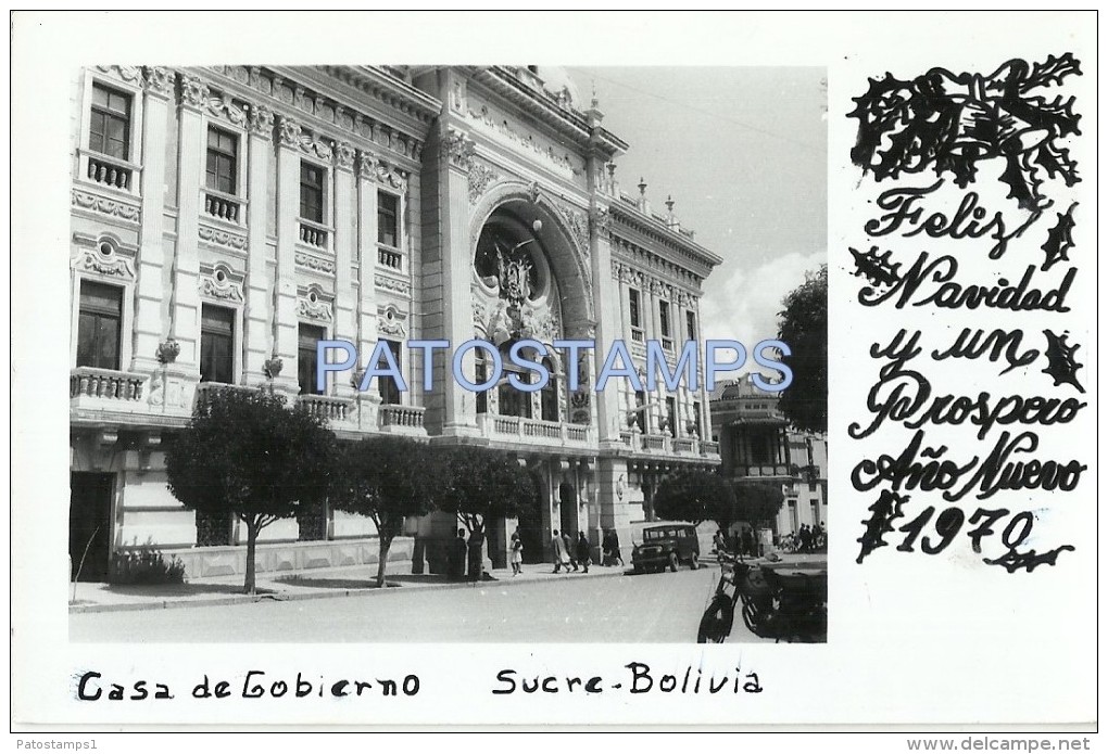 18386 BOLIVIA SUCRE LA PAZ CASA DE GOBIERNO PALACE GOVERNMENT POSTAL POSTCARD - Bolivie