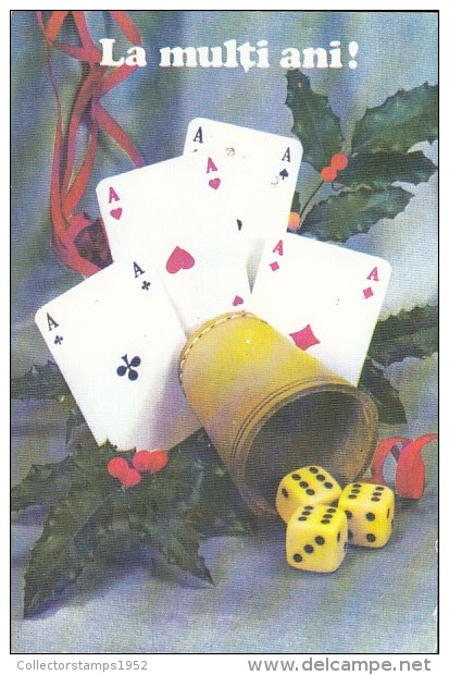 28601- PLAYING CARDS, DICES, MISLETOE, HAPPY NEW YEAR - Playing Cards