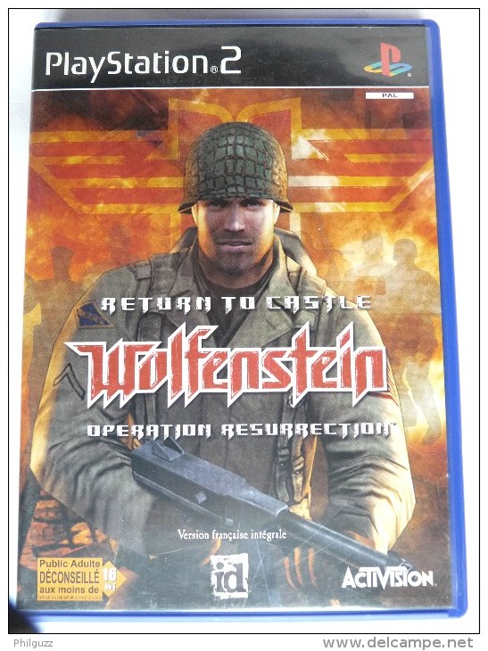 JEU PC  - PLAYSTATION 2 - RETURN TO CASTLE WOLFENSTEIN OPERATION RESURECTION - Playstation 2