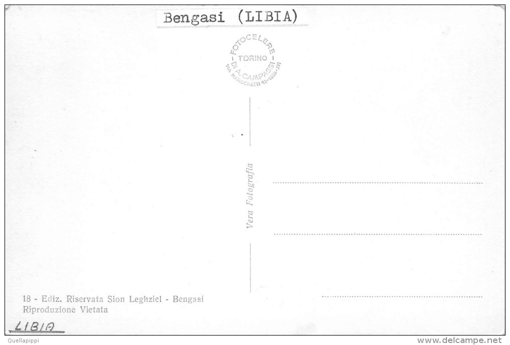 02388 "BENGASI - LUNGOMARE MUSSOLINI" ANIMATA, VERA FOTOGRAFIA .  CART. NON SPED. - Libya