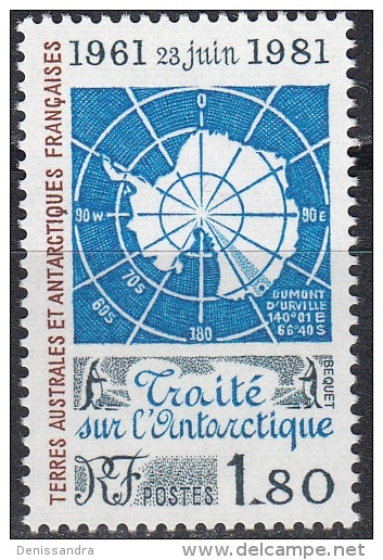 TAAF 1980 Yvert 91 Neuf ** Cote (2015) 3.60 Euro 20 Ans Traité Sur L'Antarctique - Neufs