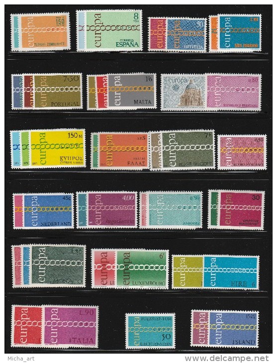 Europa Cept 1971 Complete Year MNH - Komplette Jahrgänge